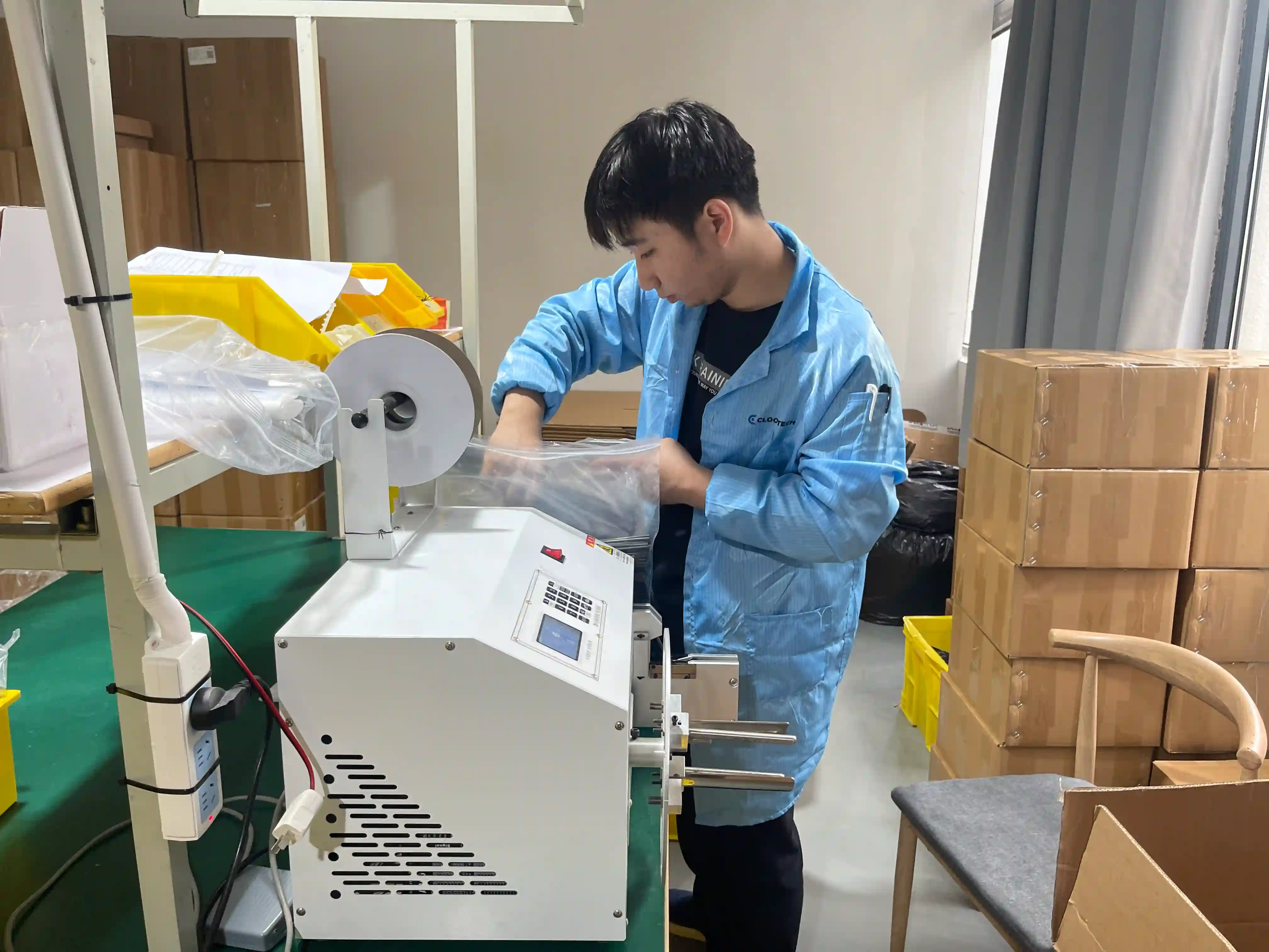 Wire harness packaging ready for international shipping